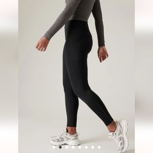 Athleta Delancey Moto Tights size M